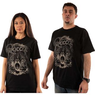 Queen Unisex Embellished T-Shirt: Ornate Crest