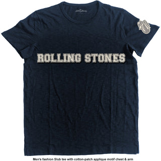 The Rolling Stones Unisex T-Shirt: Logo & Tongue (Applique)