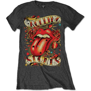 The Rolling Stones Ladies T-Shirt: Tongue & Stars (XX-Large)