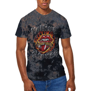 The Rolling Stones Unisex T-Shirt: Tattoo Flames