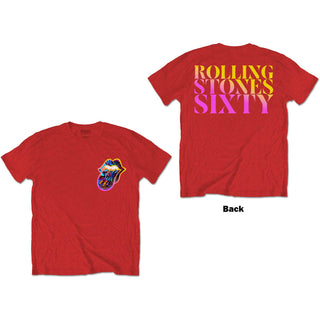 The Rolling Stones Unisex T-Shirt: Sixty Gradient Text