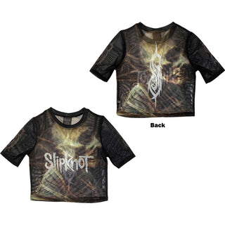Slipknot Ladies Crop Top: The End So Far (Back Print and Mesh)