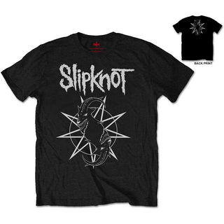 Slipknot Unisex T-Shirt: Goat Star Logo (Back Print)