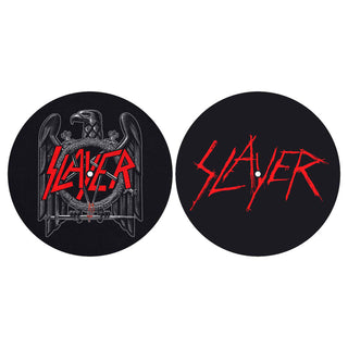 Slayer Turntable Slipmat Set: Eagle/Scratched Logo