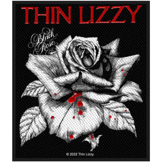 Thin Lizzy Standard Patch: Black Rose