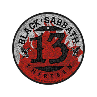 Black Sabbath Standard Patch: 13 Flames Circular (Retail Pack)