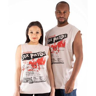 The Sex Pistols Unisex Embellished Vest T-Shirt: Filthy Lucre
