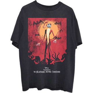 Disney Unisex T-Shirt: The Nightmare Before Christmas Jack Orange Sun & Logo