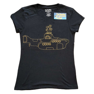 The Beatles Ladies Embellished T-Shirt: Yellow Submarine